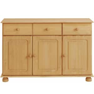 Chester Stain/Wax Wood 47in W Sideboard with 3 Doors and 2 Drawers