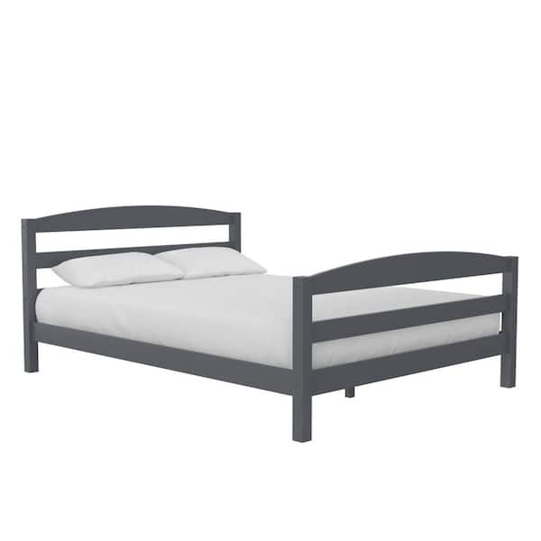 Dorel Living Owen Gray Wood Bed Bedroom Furniture Full Size Frame