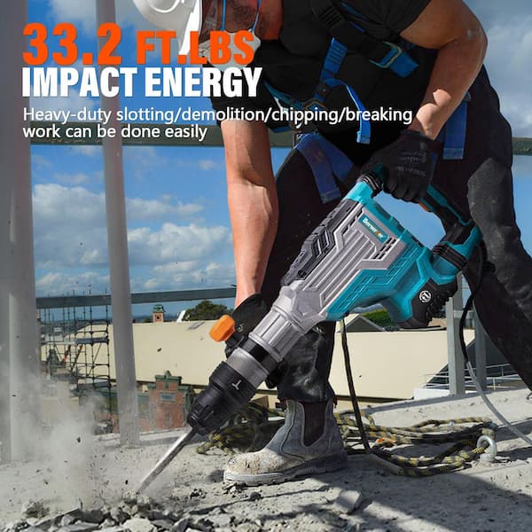 14 Amp 1-9/16 in. Corded Variable Speed SDS-Plus Concrete/Masonry Rotary Hammer Drill with Carrying Case