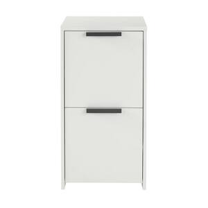 White Vertical File Cabinet with 2 Drawers