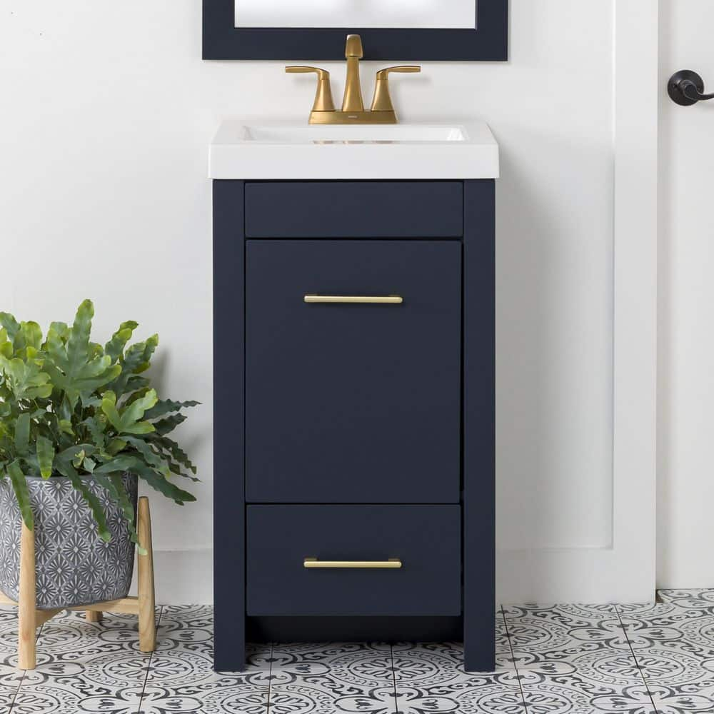 21.6 Bathroom Vanity with Sink, Bathroom Storage Cabinet with Door and  Side Storage, Wood Cabinet Basin Vessel Sink Set, Solid Frame, Ceramic Sink  (Right Side Storge) 