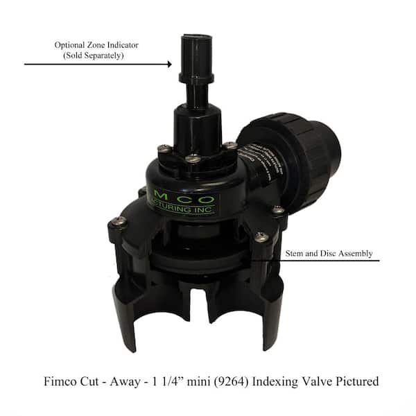 1-1/4 in. Mini 4 Outlet Indexing Valve with 2, 3 and 4 Zone Cams 1-1/4 in. Mini 4 Outlet Indexing Valve with 2, 3 and 4 Zone Cams