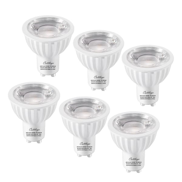 Gewoon Het pad duizend C Cattleya 75-Watt Equivalent GU10 Dimmable Recessed Track Lighting 90+ CRI  Flood LED Light Bulb 3000K Warm in White (6-Pack) CAB201-3K - The Home Depot