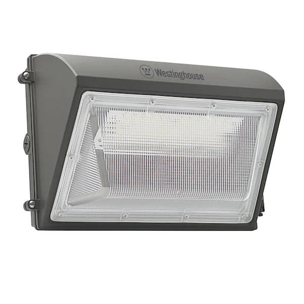 180-Watt Equivalent 8000 Lumen Integrated LED Gray Dusk to Dawn Wall Pack Light, 5000K