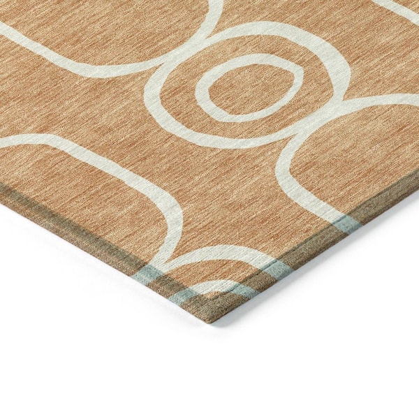 Chantille Machine Washable Indoor/Outdoor Abstract ACN2344 Rust 10 ft. x 14 ft. Area Rug