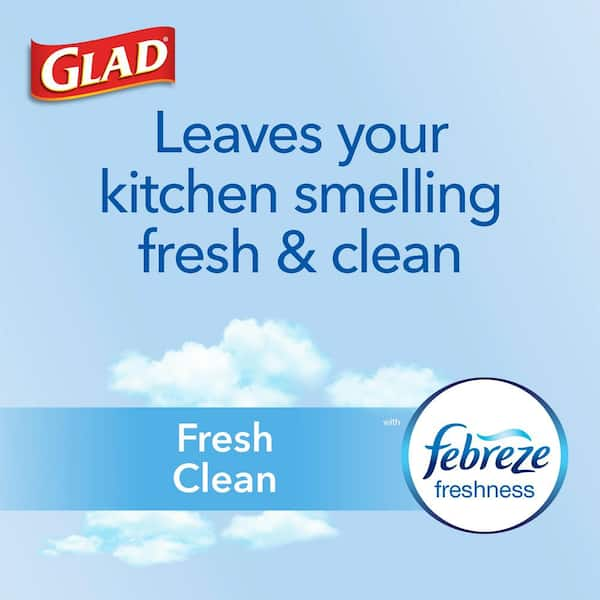 Glad ForceFlex Febreze Citrus & Zest Scent Drawstring Tall Kitchen 13  Gallon Trash Bags