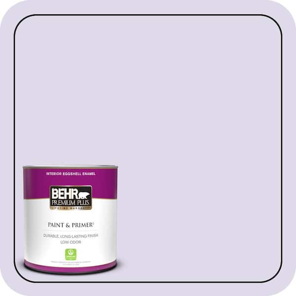 BEHR PREMIUM PLUS 1 qt. #640A-2 Misty Violet Eggshell Enamel Low Odor Interior Paint & Primer