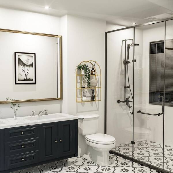 Aazon.co: Kate And Laurel Doinic Odern Etal Bathroo Shelf, 20 X 7