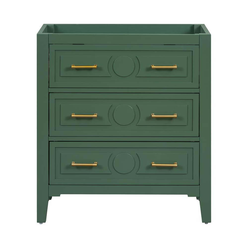 30 in. W x 18 in. D x 33 in. H Bath Vanity Cabinet without Top in Green