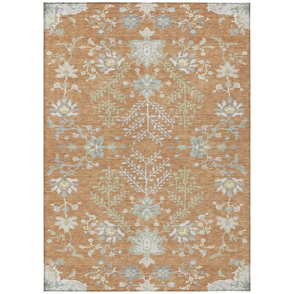 Chantille Machine Washable Indoor/Outdoor Abstract ACN2676 Copper 3 ft. x 4 ft. Area Rug