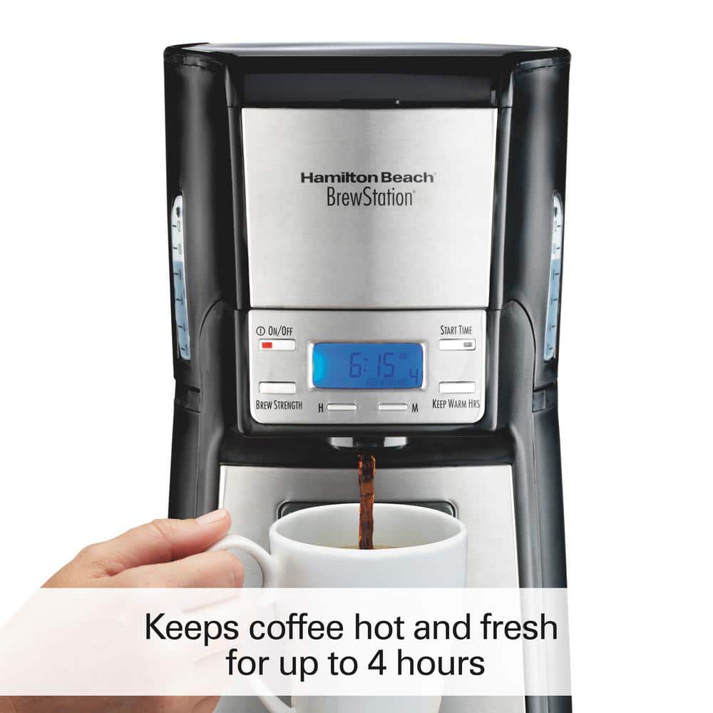 Hamilton Beach Black Stainless Steel 12-Cup Programmable Coffee Maker