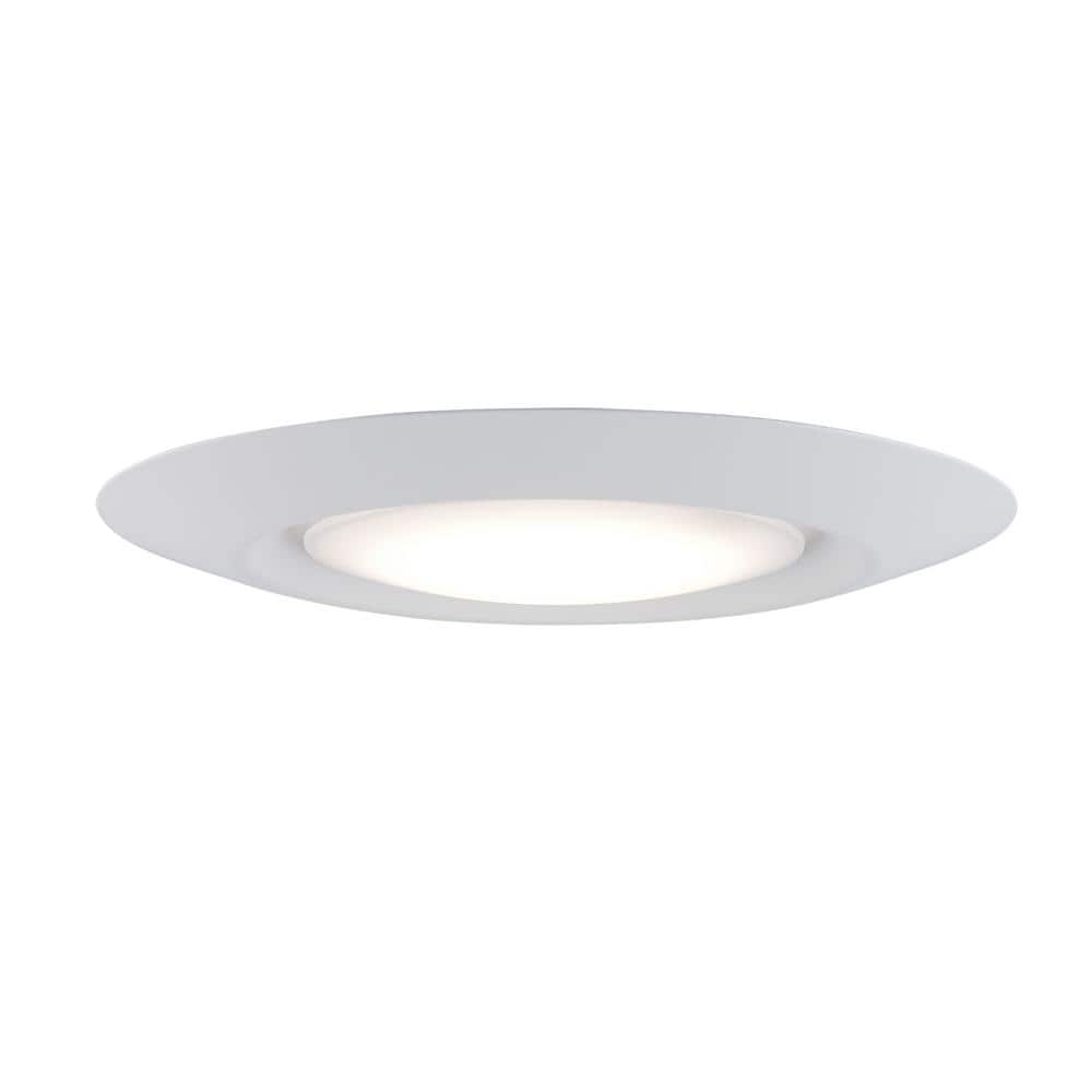 Sleek Contemporary 7.5'' White Glass LED Flush Mount Light