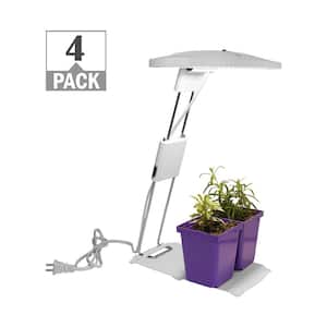 Grow Elite Tabletop LED Plant Grow Light Indoor Gardening Full Spectrum Herbs Flowers Small Plants Soft White (4-Pack)