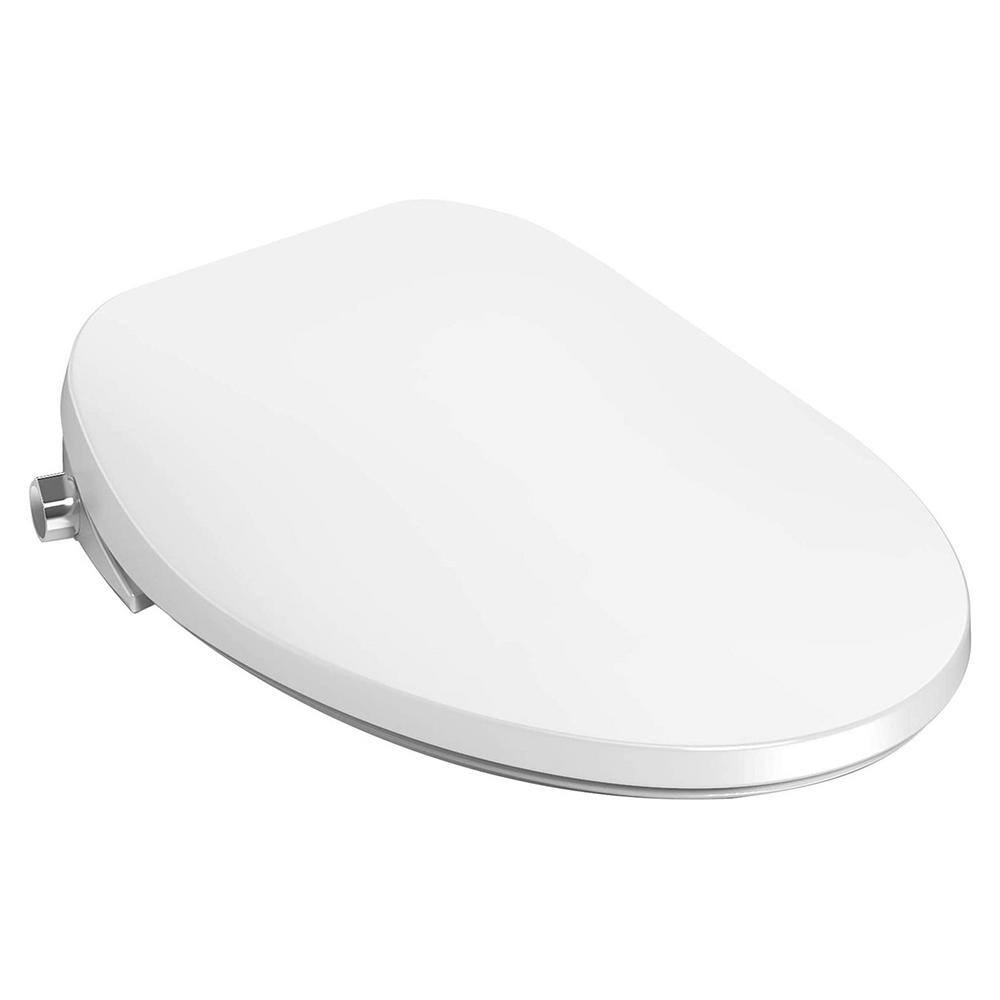 White Elongated Heated Smart Toilet Seat with Bidet and Night Light