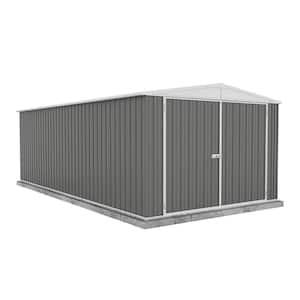 Utility 10 ft. W x 19.5 ft. D Metal Storage Shed in Woodland Gray with SNAPTiTE assembly system (192 sq. ft.)