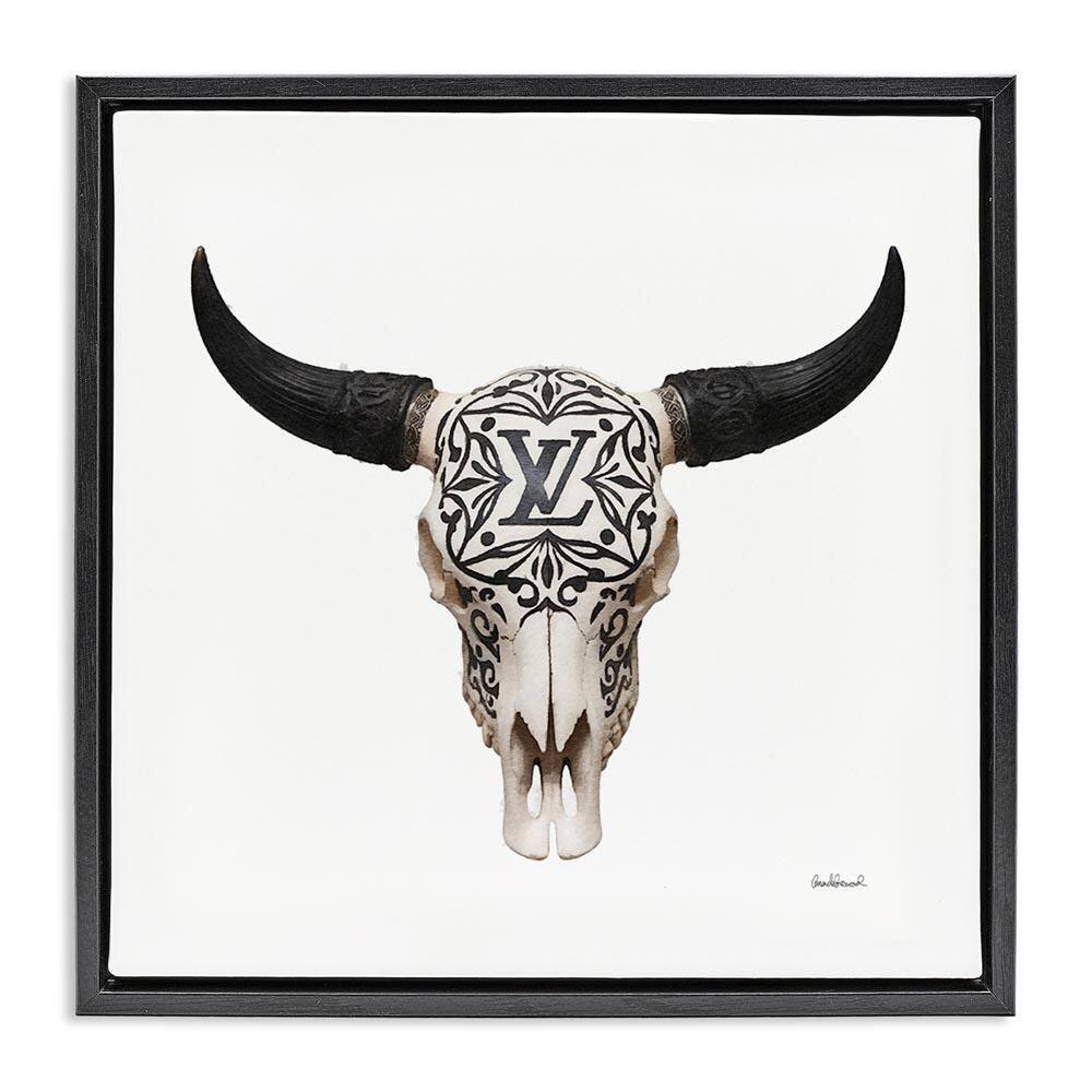 Southwestern Glam Skull by Amanda Greenwood Black Floater Frame Animal Graphic Art Print 25 in. x 25 in. price history on PriceWatchPro