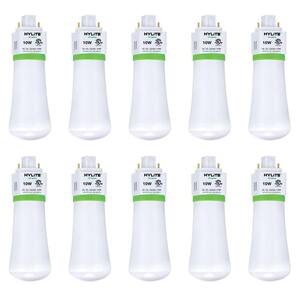 10W VL LED Lamp 18W/26W/32W CFL Equivalent 4000K 822 Lumens Ballast Compatible 120-277V UL Listed (10-Pack)