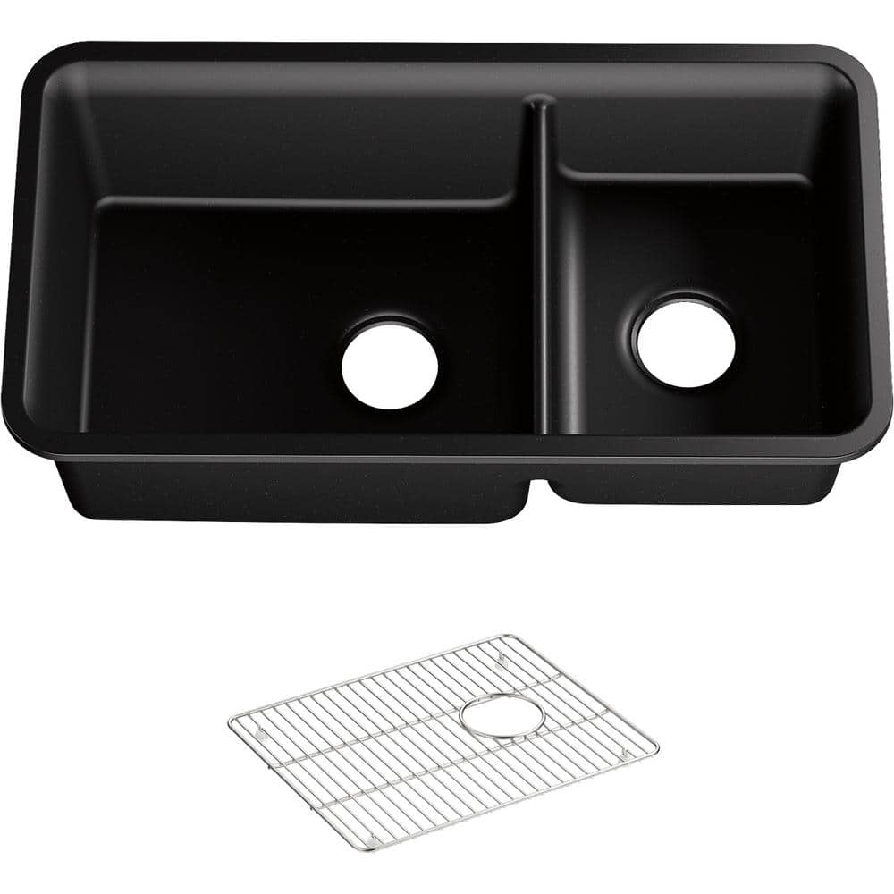 Matte Black Kohler Undermount Kitchen Sinks K 8204 Cm1 64 1000 