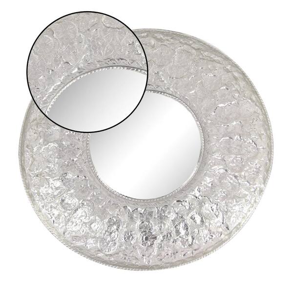 Litton Lane Large Round Silver Contemporary Mirror 44 In H X W 53941 The Home Depot - Large Round Contemporary Mirrors Litton Lane Large Round Silver Contemporary Mirror 44 In H X W 53941 The Home Depot - Large Round Contemporary Mirrors