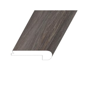 Domaine Graphic Charcoal 1 in. T x 4.5 in. W x 94.5 in. L Vinyl Flush Stair Nose Molding