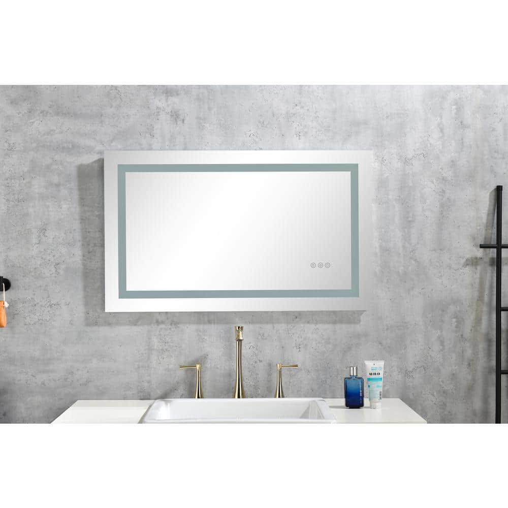 36 in. W x 30 in. H Rectangular Framed Wall Mounted Bathroom Vanity