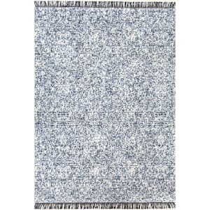 Luana Blue 8 ft. x 10 ft. Abstract Area Rug
