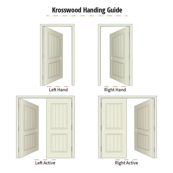 Krosswood Doors 42 in. x 96 in. Craftsman 2-Panel 6-Lite