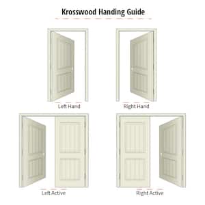 56 in. x 96 in. Craftsman Alder 2-Panel Left-Hand/Inswing Clear Glass Red Chestnut Wood Prehung Front Door