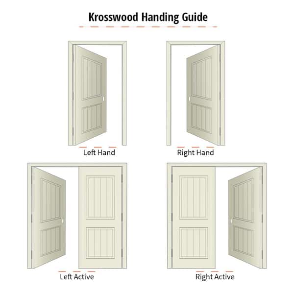 Krosswood Doors 24 in. x 80 in. Knotty Alder 2 Panel Top Rail Arch