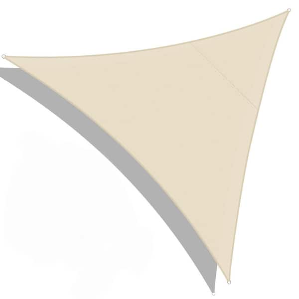 TIRAMISUBEST 9.84 ft. x 9.84 ft. x 9.84 ft. Sand Triangle Sun Shade Sail