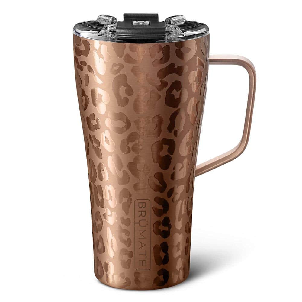 22 oz. Gold Leopard Stainless Steel 100% Leak Proof Insulated Coffee Travel