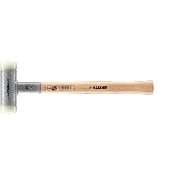 Halder Supercraft 35 Dead Blow 1.23 lbs. Nylon Hammer with 13.19 in. Hickory Handle