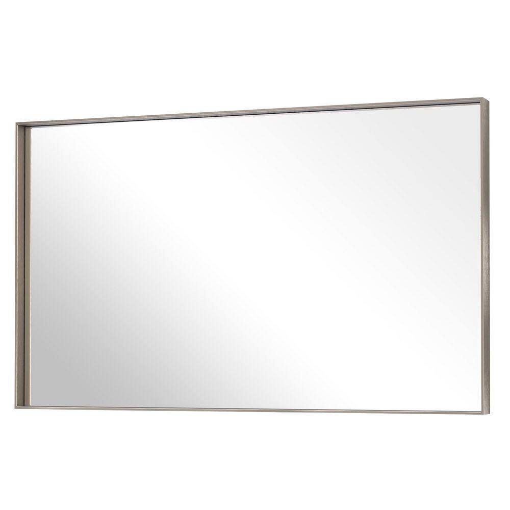 72 in. W x 36 in. H Framed Brushed Nickel Mirrors for Bathroom Wall Square Corner Bathroom Vanity Mirror Over Sink price history on PriceWatchPro