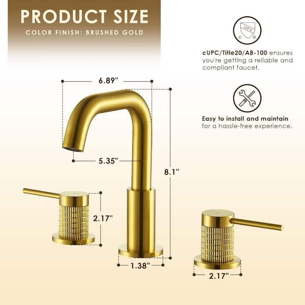 Altair Versace 8 in. Widespread Double Handle Mid Arc Bathroom