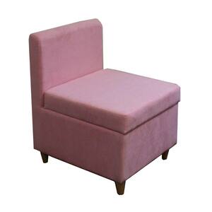 28.5 in. Pink Accent Chair with Storage
