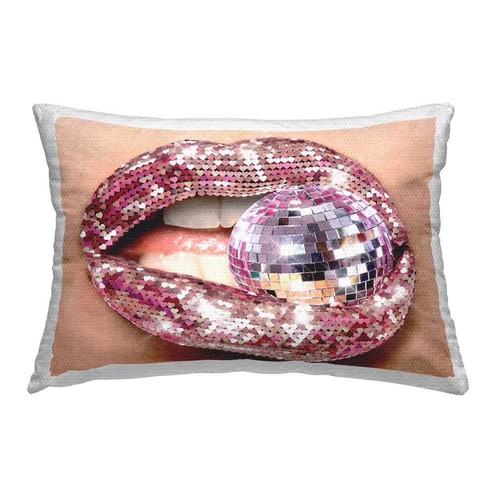Sparkle Disco Lips Outdoor Printed Throw Pillow by Ziwei Li price history on PriceWatchPro
