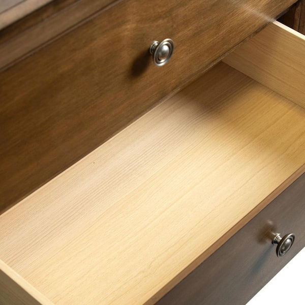 Furniture of America Joune Walnut 2-Drawer 23.5 in. W Nightstand