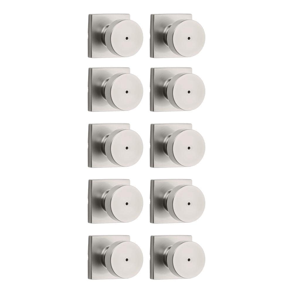 Pismo Satin Nickel Privacy Square Bed/Bath Door Knob 10-Pack price history on PriceWatchPro