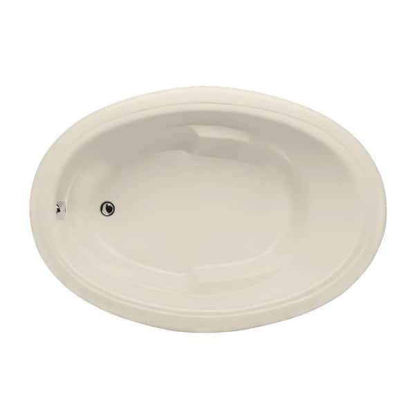 Hydro Systems Studio Oval 72 in. Acrylic Oval Drop-in Non-Whirlpool Bathtub in Biscuit