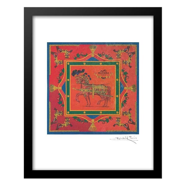 Fashion Scarf Design by Fairchild Paris 1-Piece Framed Graphic Print Abstract Poster Art Print 18 in. x 14 in.
