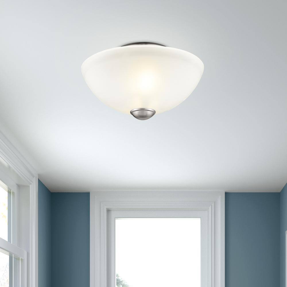 Somerset Sleek Brushed Nickel LED Bowl Flush Mount Light