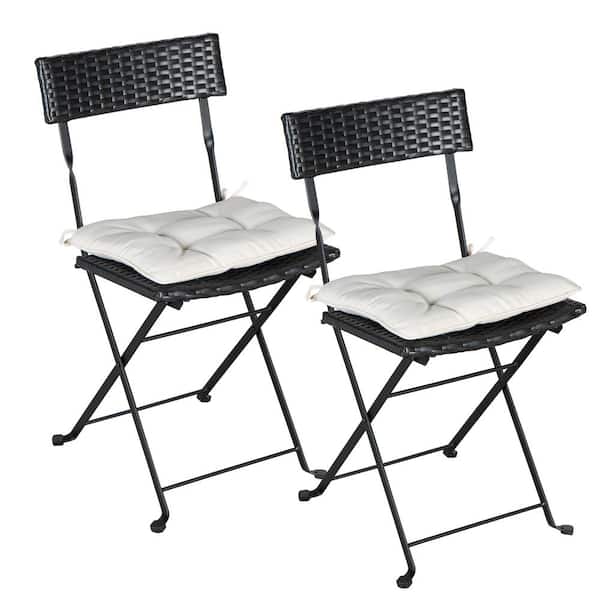 Willit Canvas Folding Chair PE Rattan Director Chair Folding Chair