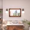 18x26 Rustic Wood Farmhouse Bathroom Vanity Mirror