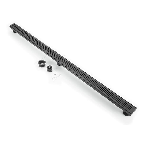 BOANN 60 in. 304 Stainless Steel Linear Shower Drain in Black