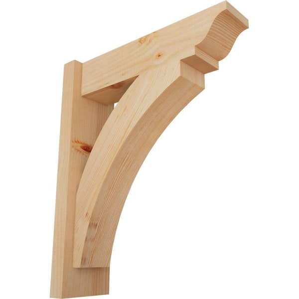 Ekena Millwork 6 in. x 22 in. x 18 in. Douglas Fir Thorton Traditional Smooth Outlooker