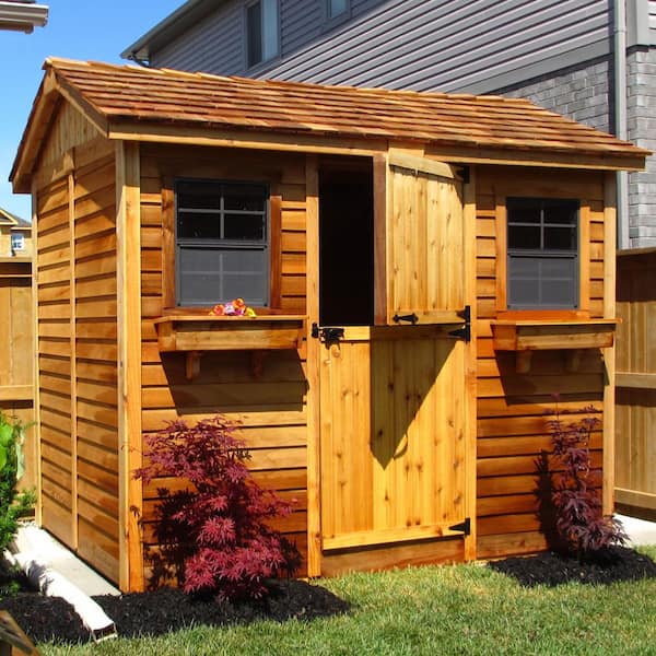 Outdoor Living Today Cabana 6 ft. x 9 ft. Western Red Cedar Garden Shed