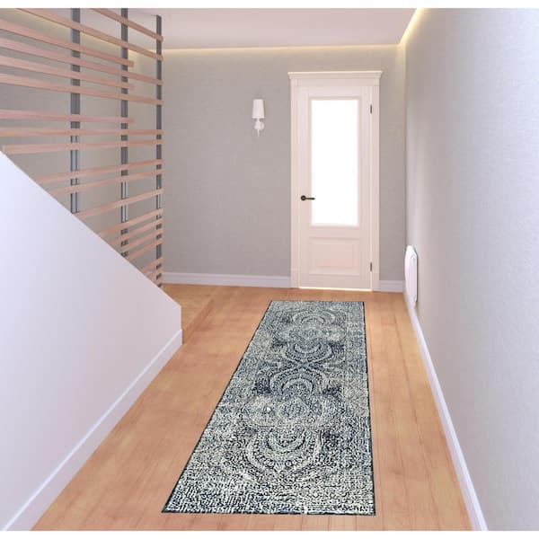 Bernadette Taupe 3 X 8 ft. Loomed Abstract Polypropylene Runner Area Rug