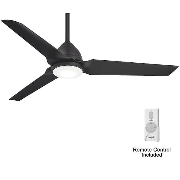 MINKA-AIRE Java 54 in. Integrated LED Indoor/Outdoor Coal Ceiling Fan with Light and Remote Control