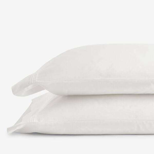 The Company Store Legends Hotel Cream Solid Egyptian Cotton Sateen Standard Pillowcase (Set of 2)
