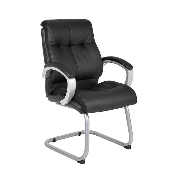 BOSS OFFICE Double Plush in Black Executive Guest Chair